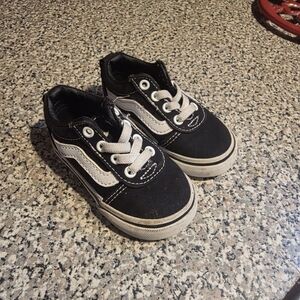 Vans Kids Black and White Sneakers